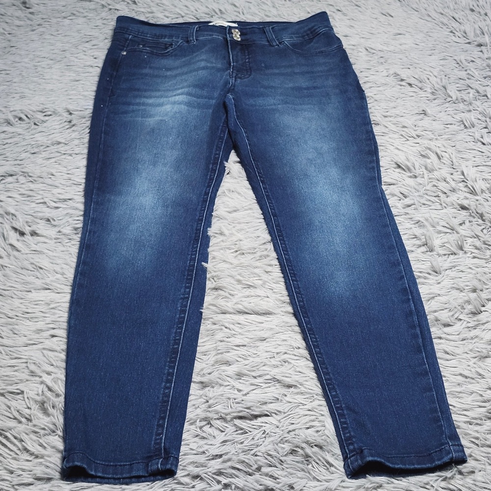 Angels Forever Young Curvy Skinny Jeans Womens Size 10 Blue Denim Ankle Mid Rise